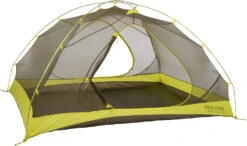 Marmot Tungsten UL 3 Person Tent|-|Tente Tungsten UL 3 Personnes -Marmot Sales Store MAR 28490 7EDark 20Citron 20 20Citronelle 7EOpen