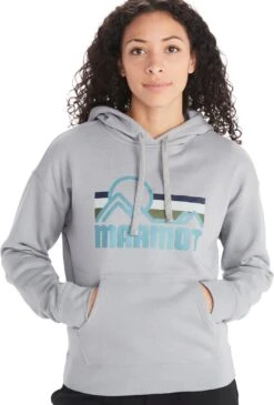 Marmot Coastal Hoody - Women's|-|Chandail à Capuchon Coastal - Femme -Marmot Sales Store MAR 33060 7E 7EFront 20Sleet 20Heather 20 20Cascade 20Blue