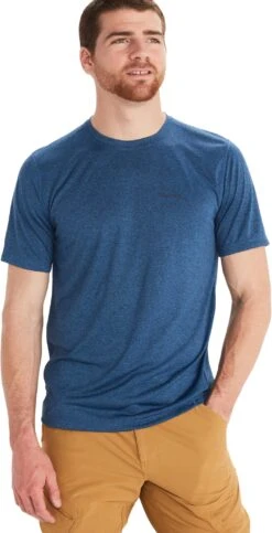 Marmot Conveyor Short Sleeve T-Shirt - Men's|-|T-shirt à Manches Courtes Conveyor - Homme -Marmot Sales Store MAR 41790 7E 7EFront 20Arctic 20Navy 20Heather