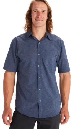 Marmot Aerobora Short Sleeve Shirt - Men's|-|Chemise à Manches Courtes Aerobora - Homme -Marmot Sales Store MAR 42100 7EArctic 20Navy ddd372ca e13f 4894 836a 1945e4ac2ec9