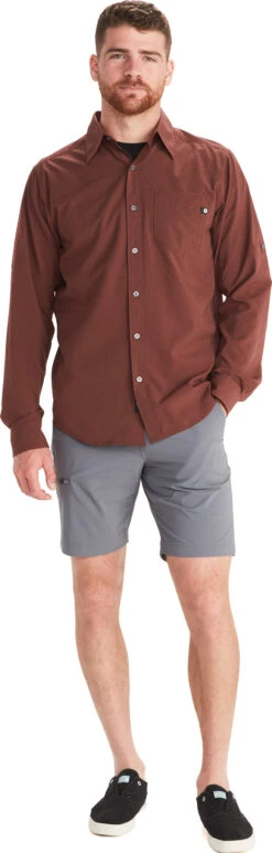 Marmot Aerobora Longsleeve - Men's|-|Chemise à Manches Longues Aerobora - Homme -Marmot Sales Store MAR 42110 7E 7EFront1 20Whiskey 20Brown3