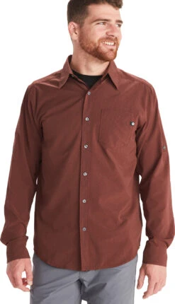 Marmot Aerobora Longsleeve - Men's|-|Chemise à Manches Longues Aerobora - Homme -Marmot Sales Store MAR 42110 7E 7EFront 20Whiskey 20Brown