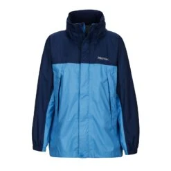 Marmot Boy's PreCip Hardshell Jacket|-|Coquille PreCip Garçons -Marmot Sales Store MAR 50900 7EMykonos 20Blue 20 20Arctic 20Navy 7EWithout 20Hood