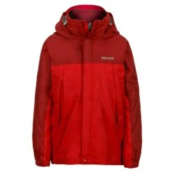 Marmot Boy's PreCip Hardshell Jacket|-|Coquille PreCip Garçons -Marmot Sales Store MAR 50900 7E 7EOpen 20Team 20red 20 20Dark 20Crimson