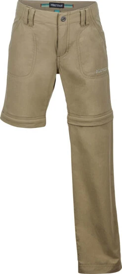 Marmot Lobo's Convertible Pant - Girls|-|Pantalon Convertible Lobo's Fille -Marmot Sales Store MAR 69680 7EDesert 20Khaki 7ELeg