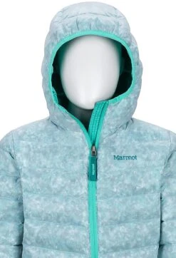 Marmot Nika Hoody Jacket - Girls|-|Manteau à Capuchon En Duvet Nika - Fille -Marmot Sales Store MAR 77460 7E 7EDetail 20Waterfall