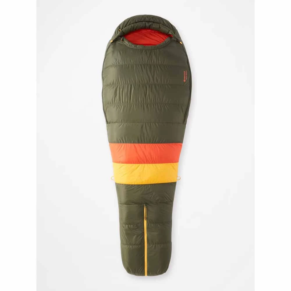 Marmot Mens Never Winter 30� Sleeping Bag - Long/Nori/Red Sun 1 Marmot Mens Never Winter 30� Sleeping Bag - Long/Nori/Red Sun