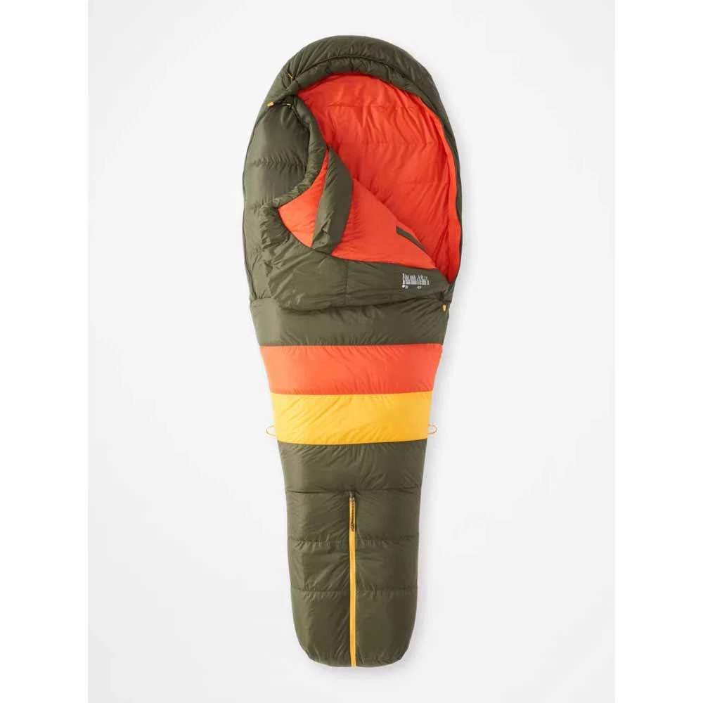 Marmot Mens Never Winter 30� Sleeping Bag - Long/Nori/Red Sun 2 Marmot Mens Never Winter 30� Sleeping Bag - Long/Nori/Red Sun - Image 2