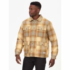 Marmot Mens Ridgefield Heavyweight Sherpa-Lined Flannel Shirt Jacket